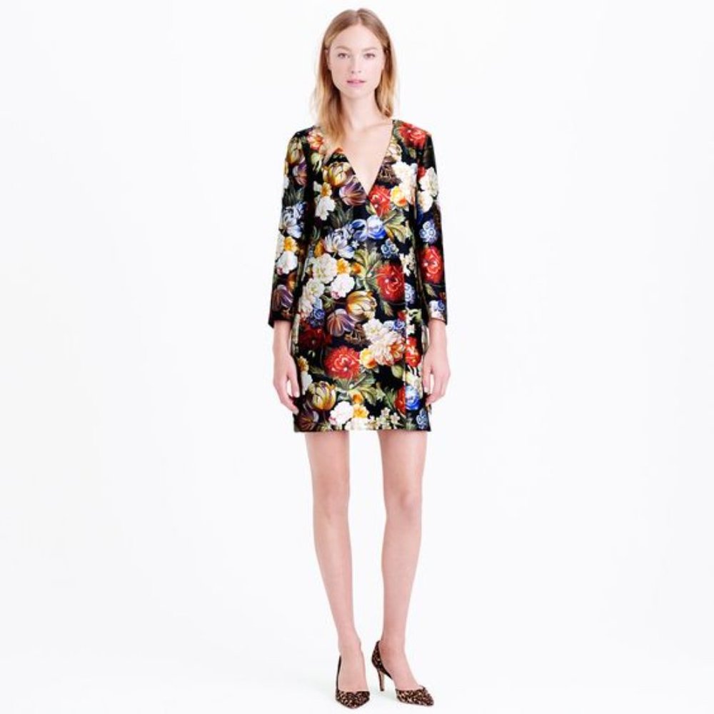 NWT J.Crew Collection Dutch Floral Wrap Dress B2256